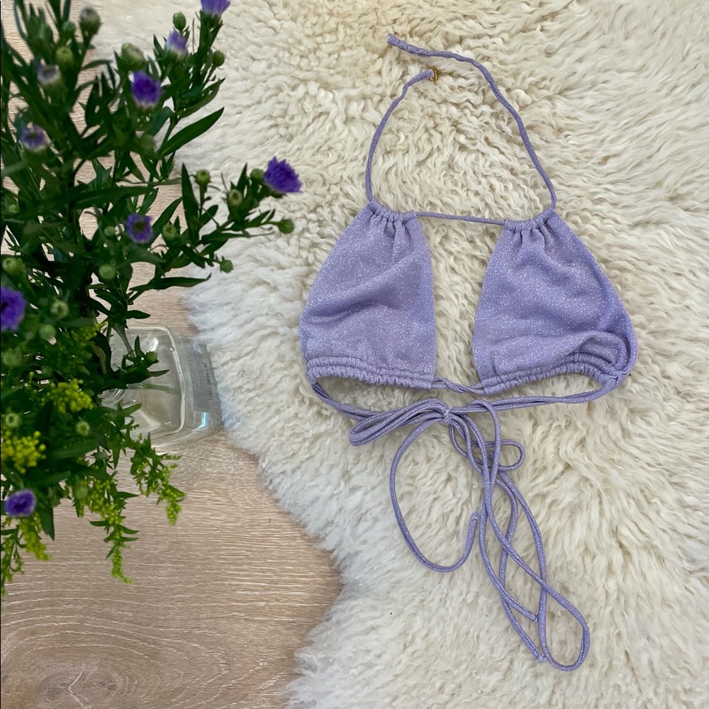 Montce Lilac Sparkle Brasil Bikini Top
